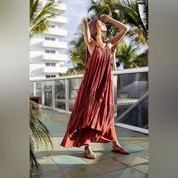 Free People | Dresses | Sale Free People Bare It All Maxi Dress L | Poshmark
